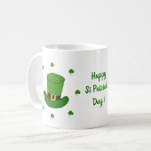 Happy St Patri Minimalist Cute Coffee Mok (Voorkant links)