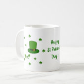 Happy St Patri Minimalist Cute Koffiemok (Voorkant links)