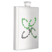 Happy St Patrick 4-leaf Clover Flask Heupfles (Rechts)