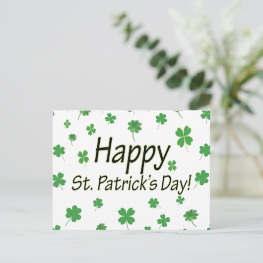 Happy St Patrick Day Briefkaart (Staand voorkant)