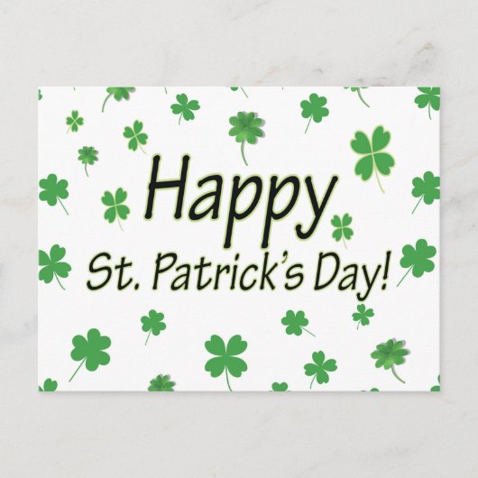 Happy St Patrick Day Briefkaart (Voorkant)