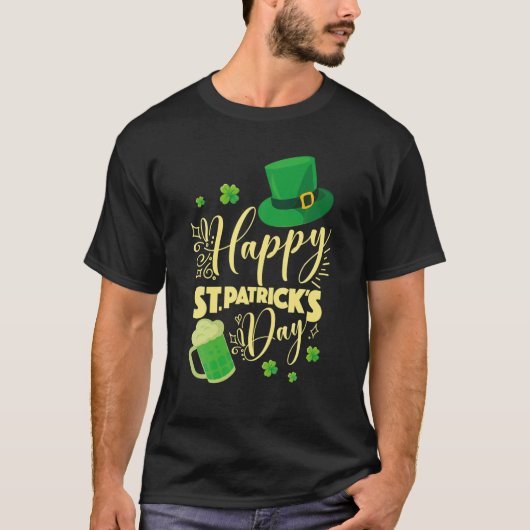 Happy St Patrick Day Drink T-shirt (Voorkant)