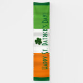 Happy St. Patrick Irish Colors Shamrock Banner (Verticaal)