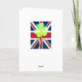 Happy St. Patrick Irish Shamrock UK Flag Funny Kaart (Achterkant)