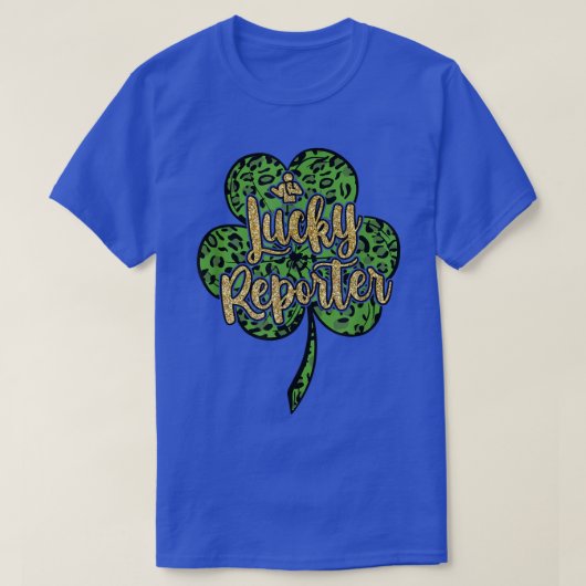 Happy St Patrick Lucky Reporter St Patricks Day T-shirt (Design voorkant)