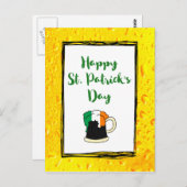 Happy St. Patrick - met Irish Beer Mok Briefkaart (Voorkant / Achterkant)