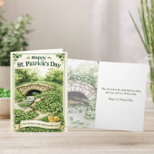 Happy St. Patrick’s Day Card – Green Shamrocks Kaart