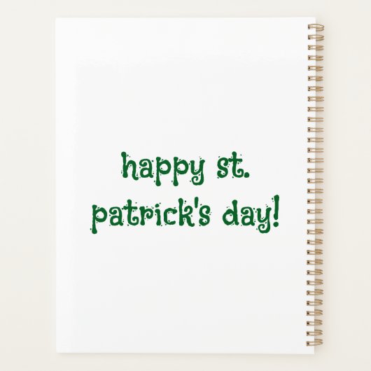 Happy St. Patrick’s Day – Classic Irish Celebratio Planner (Achterkant)