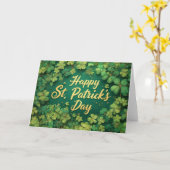 Happy St. Patrick’s Day Clover Design Kaart (Gele Bloem)
