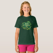 Happy St. Patrick’s Day Clover Design T-shirt (Voorkant volledig)