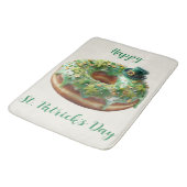 Happy St. Patrick’s Day Donut with Leprechaun Hat Badmat (Gekanteld)