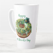 Happy St. Patrick’s Day Donut with Leprechaun Hat Latte Mok (Linkerhoek)