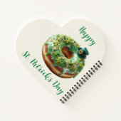 Happy St. Patrick’s Day Donut with Leprechaun Hat Notitieboek (Achterkant)