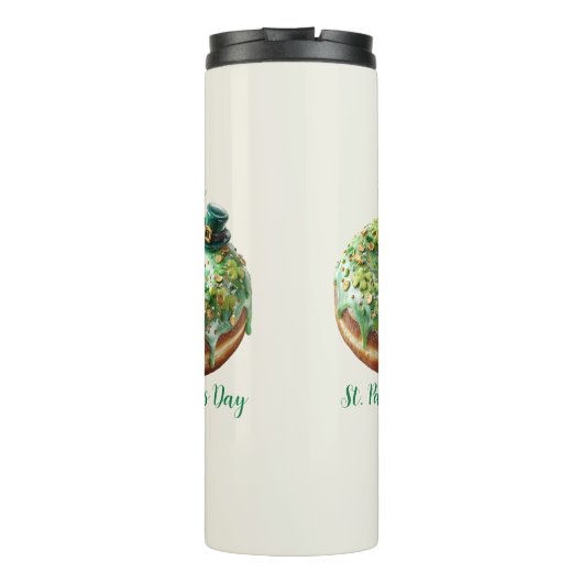 Happy St. Patrick’s Day Donut with Leprechaun Hat Thermosbeker (Achterkant)