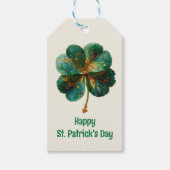 Happy St. Patrick’s Day Elegant Shamrock Cadeaulabel (Voorkant)