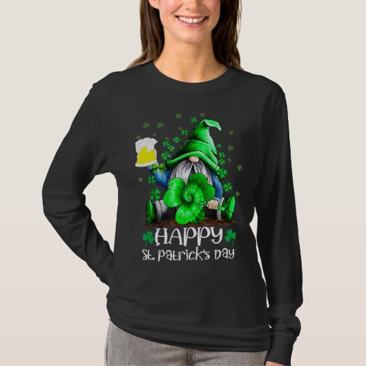 Happy St Patrick s Day Gnome Tie Dye Shamrock T-shirt (Voorkant)