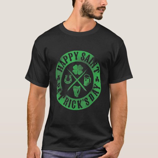 Happy St Patrick S Day Ierse elementen vieren 2 T-shirt (Voorkant)
