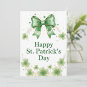 Happy St Patrick’s Day Irish Greeting Card Feestdagenkaart (Staand voorkant)