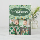 Happy St Patrick’s Day Irish Greeting Card Feestdagenkaart (Staand voorkant)