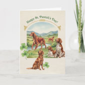 Happy St. Patrick’s Day Irish Setter Dog Card Kaart (Voorkant)