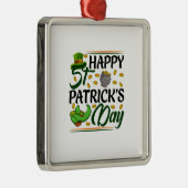 Happy St Patrick S Day Metalen Ornament (Rechts)