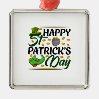 Happy St Patrick S Day Metalen Ornament