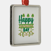 Happy ST Patrick S Day Metalen Ornament (Rechts)