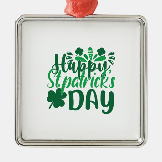 Happy St Patrick S Day Metalen Ornament (Voorkant)