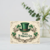 Happy St. Patrick’s Day Shamrock Design Briefkaart (Staand voorkant)