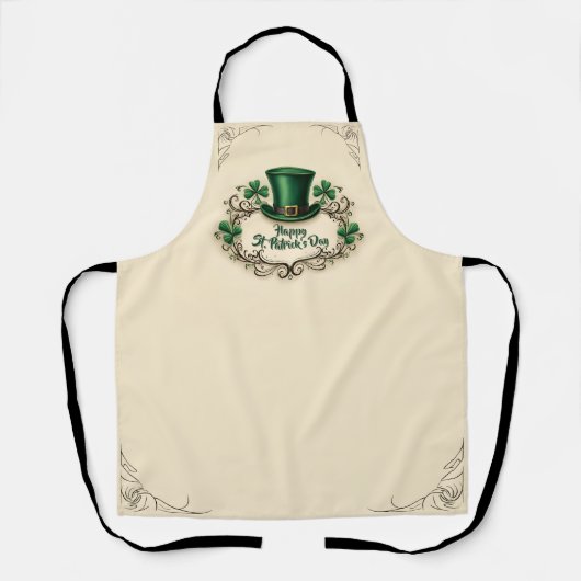 Happy St. Patrick’s Day Shamrock Design Schort (Voorkant)