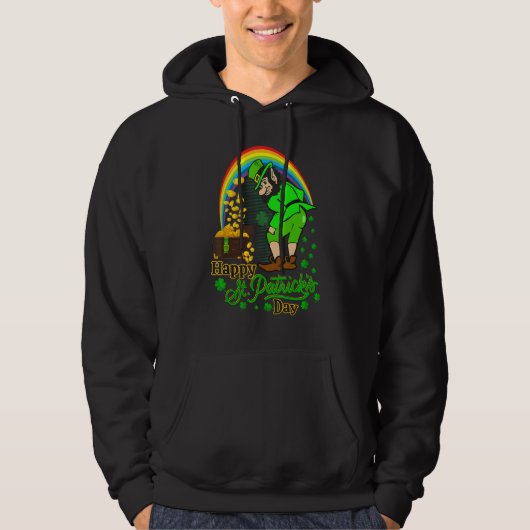 Happy St Patrick S Day Shamrock Graphic Mannen Wom Hoodie (Voorkant)