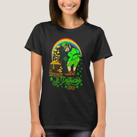 Happy St Patrick S Day Shamrock Graphic Mannen Wom T-shirt (Voorkant)