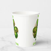 Happy St. Patrick’s Day Shamrock Music Papieren Bekers (Rechts)