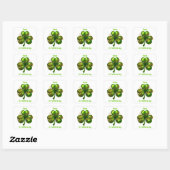 Happy St. Patrick’s Day Shamrock Music Vierkante Sticker (Vel)