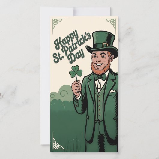 Happy St. Patrick’s Day Vintage Leprechaun (Voorkant)