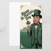 Happy St. Patrick’s Day Vintage Leprechaun (Voorkant / Achterkant)