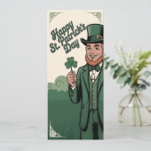 Happy St. Patrick’s Day Vintage Leprechaun (Staand voorkant)