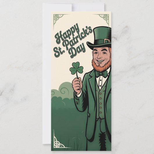 Happy St. Patrick’s Day Vintage Leprechaun (Voorkant)