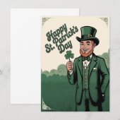 Happy St. Patrick’s Day Vintage Leprechaun (Voorkant / Achterkant)
