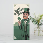 Happy St. Patrick’s Day Vintage Leprechaun (Staand voorkant)