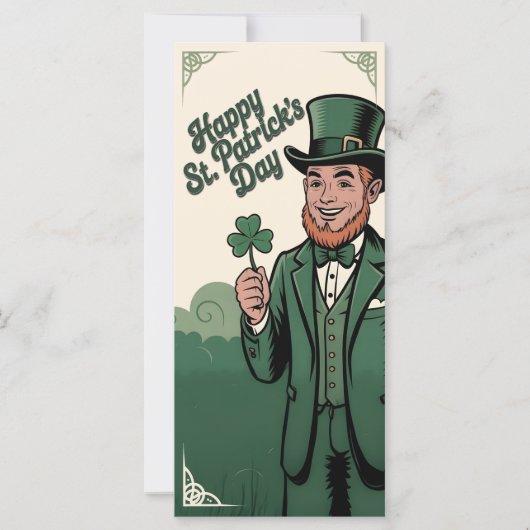 Happy St. Patrick’s Day Vintage Leprechaun (Voorkant)