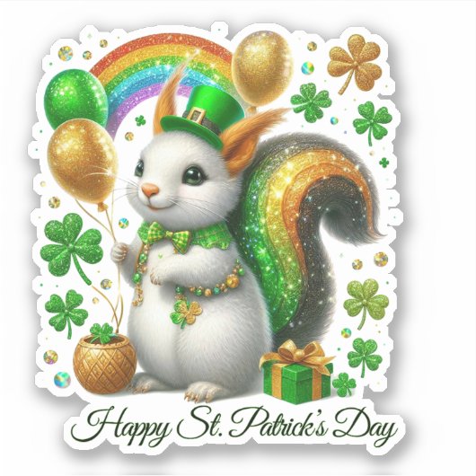 Happy St. Patrick’s Sticker (Voorkant)