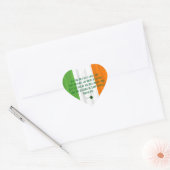 Happy St. Patrick's Blessing Ierse vlag Shamrock Hart Sticker (Envelop)