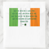 Happy St. Patrick's Blessing Ierse vlag Shamrock Rechthoekige Sticker (Tas)