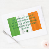 Happy St. Patrick's Blessing Ierse vlag Shamrock Rechthoekige Sticker (Envelop)