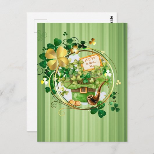 Happy St Patricks Briefkaart (Voorkant / Achterkant)