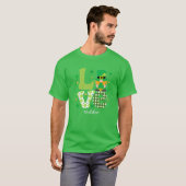 Happy St Patricks Cute Lucky Funny Welder Gnome Le T-shirt (Voorkant volledig)