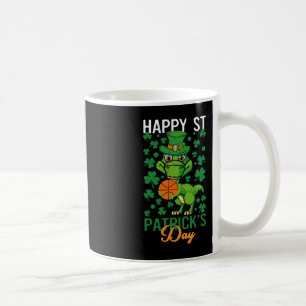 Happy St Patricks Dag Basketbal T-Rex Dag Dino Di Koffiemok