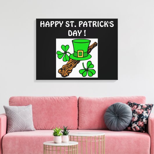 HAPPY ST.PATRICK'S DAG CANVAS AFDRUK (Insitu (Woonkamer))