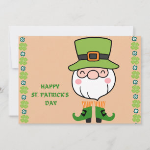 HAPPY ST. PATRICK'S DAG Leprechaun Notitiekaartje